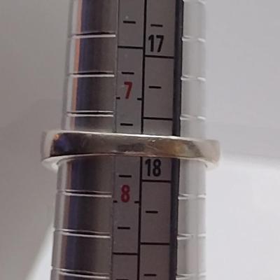 Sterling Silver Rings- Sizes 8 1/2 and 7 3/4- Approx Total Weight 21.42 Grams (#32)
