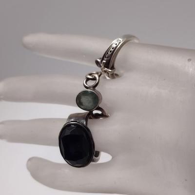 Sterling Silver Rings- Sizes 8 1/2 and 7 3/4- Approx Total Weight 21.42 Grams (#32)