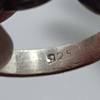 Sterling Silver Rings- Sizes 8 1/2 and 7 3/4- Approx Total Weight 21.42 Grams (#32)