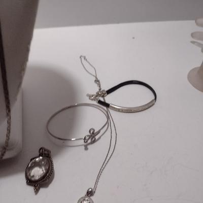 Collection of Sterling Silver Jewelry- Necklaces, Pendants, Bracelets (#34)