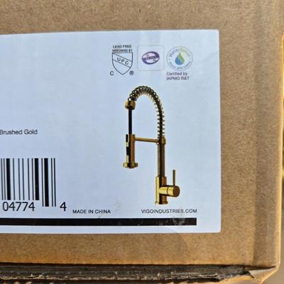 New in box gold brushed brass faucet $149