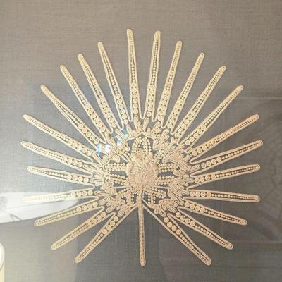 Sale Photo Thumbnail #101: Hande beaded framed artwork ANKASA