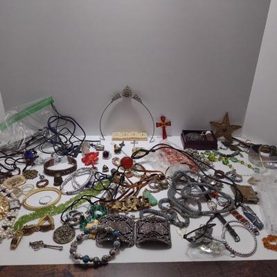 Large Collection of Fashion Jewelry- Necklaces, Bracelets, Pendants, Rings, etc. (#39)