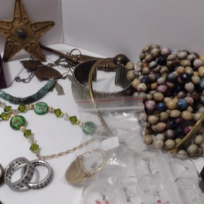 Large Collection of Fashion Jewelry- Necklaces, Bracelets, Pendants, Rings, etc. (#39)
