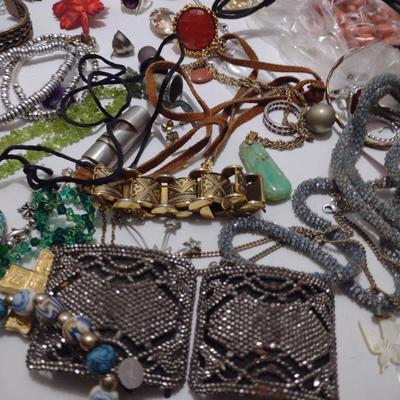 Large Collection of Fashion Jewelry- Necklaces, Bracelets, Pendants, Rings, etc. (#39)