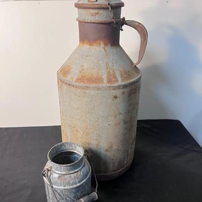 ANTIQUE GALVANIZED MILK CANS