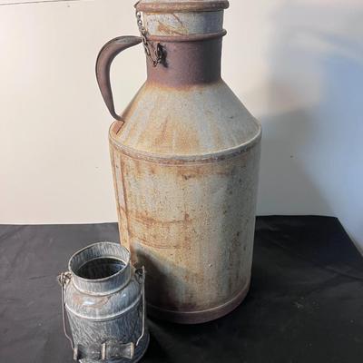 ANTIQUE GALVANIZED MILK CANS