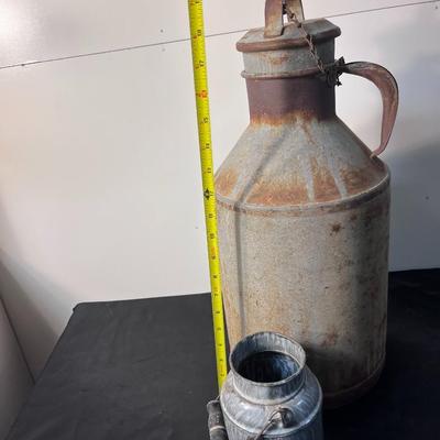 ANTIQUE GALVANIZED MILK CANS