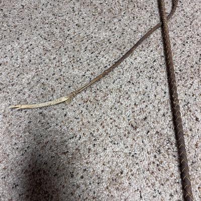 BURDIZZO TOOL USED TO CASTRATE LIVESTOCK & BRAIDED LEATHER WHIP