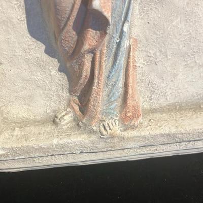 Ergani Athena Greek Classical Relief Plaque - Handmade Wall Art 13”h