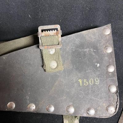 AXE HEADS, HANDLEE AND SHEATH