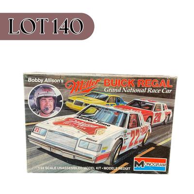 -140- 1:24 SCALE | Bobby Allison’s Miller Buick Regal Model Kit | Opened