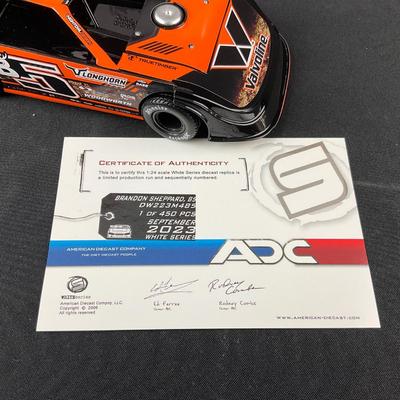 -174- 1:24 SCALE | White Series Brandon Sheppard Die Cast | With Coa