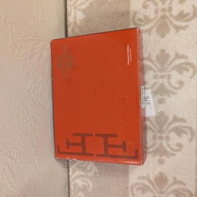 Fitz and Floyd Damask Holiday sentiment tray. 