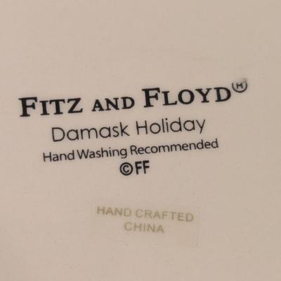 Fitz and Floyd Damask Holiday sentiment tray. 