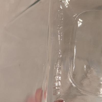 Libbey glass candy jar with wood lid