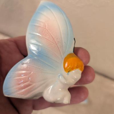 Ceramic butterfly salt and pepper shakers-vintage