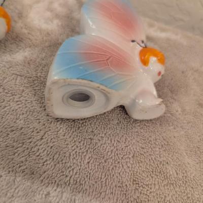 Ceramic butterfly salt and pepper shakers-vintage