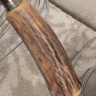 vintage Anton wingmen jar Solingen rostfrei Stag handle carving set and other utensils