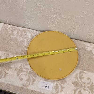 vintage Rubbermaid Lazy Susan turntable in the color "Harvest Gold" or yellow (you NEED THIS)