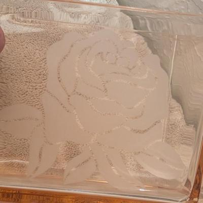 Heisey Octagonal pink depression glass basket in Flamingo color - DID NOT CHECK with UV light.