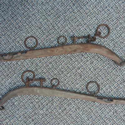 PAIR OF ANTIQUE HORSE HAMES