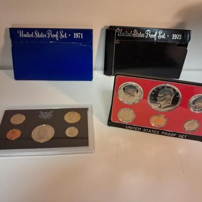 1971 AND 1973 US PROOF SETS