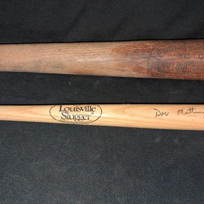 SMALL AND STANDARD SIZE LOUISVILLE SLUGGER BATS AND BALLS