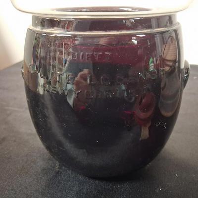 LITTLE WIZARD LANTERN, CLEAR AND RED GLASS GLOBES AND LANTERN BURNER