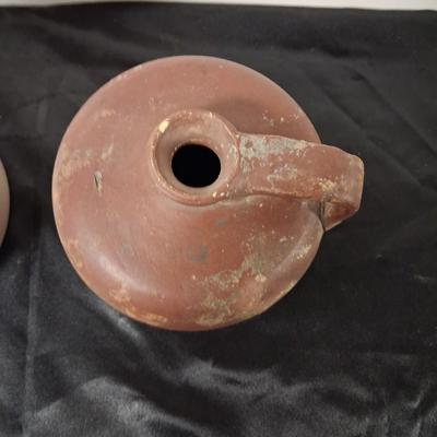 CLAY CROCK AND JUG