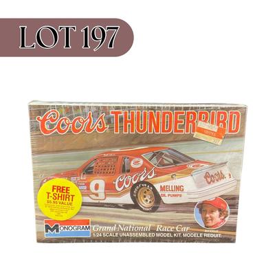 -197- 1:24 SCALE | Coors Thunderbird Grand National Race Car Model Kit | Sealed