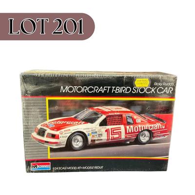 -201- 1:24 SCALE | Ricky Rudd’s Motorcraft T-Bird Stock Car Model Kit | Sealed