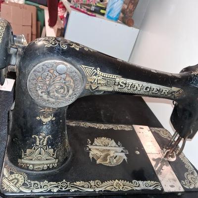 VERY ORNATE TREADLE SEWING MACHINE FOR PARTS