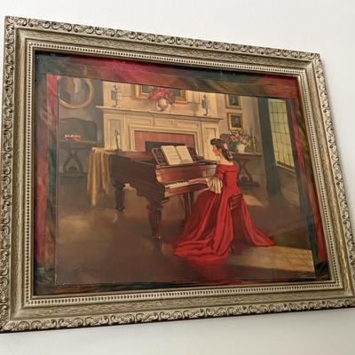 Lithograph print Sonata by M. Ditlef