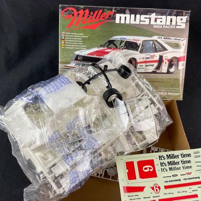 -235- 1:24 SCALE | Miller Mustang Imsa Racer Model Kit | Opened