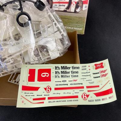 -235- 1:24 SCALE | Miller Mustang Imsa Racer Model Kit | Opened