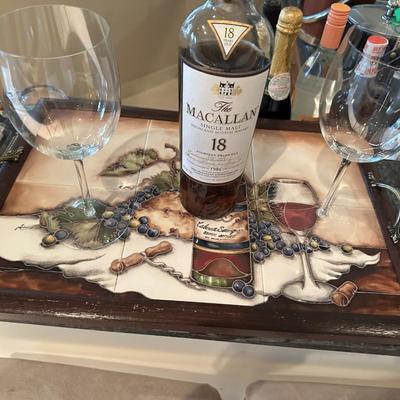 Serving tray in tiles