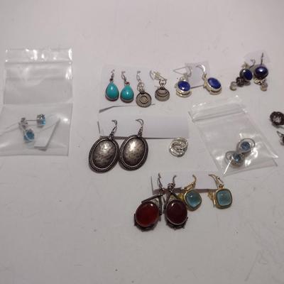 Collection of Sterling Silver Earrings (#44)