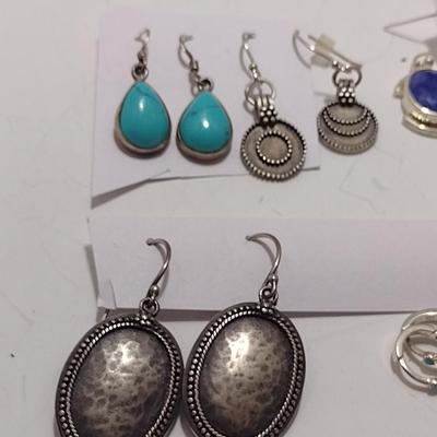 Collection of Sterling Silver Earrings (#44)