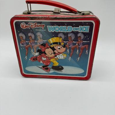 Vintage Walt Disney “Wonderful World / World on Ice” Metal Lunchbox