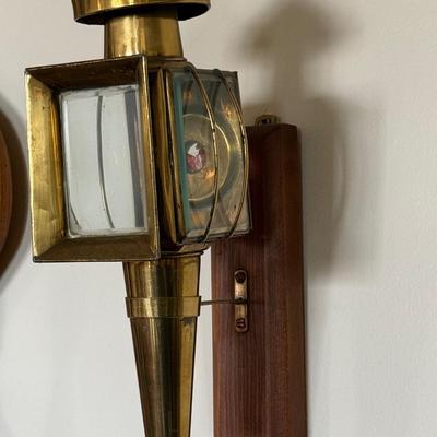 TWO Antique Brass Carriage Lanters
