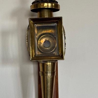 TWO Antique Brass Carriage Lanters