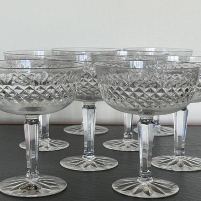 Vintage Lenox Beacon Hill Crystal Champagne Glasses- set of 8