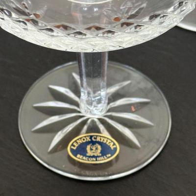 Vintage Lenox Beacon Hill Crystal Champagne Glasses- set of 8