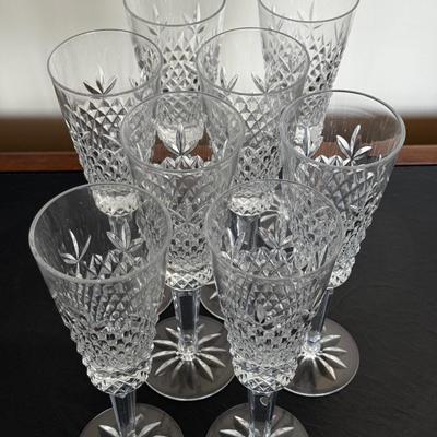 Vintage Lenox Beacon Hill Crystal Champagne Flutes- set of 8