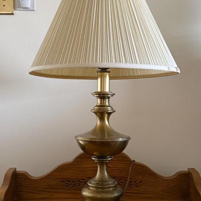 TWO Vintage MCM Stiffel Style Brass Lamps