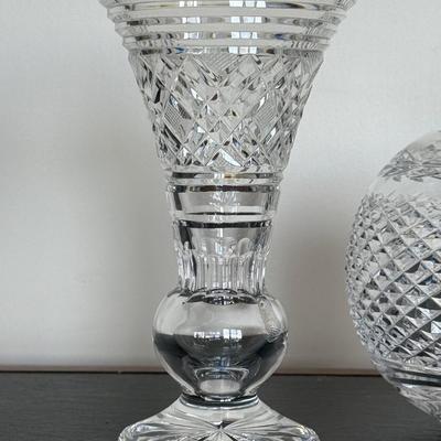 Waterford Georgian Strawberry Vase and Waterford Glandore Rose Bowl