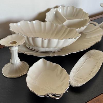 Lenox Solitaire Platinum Trim Collection Lot