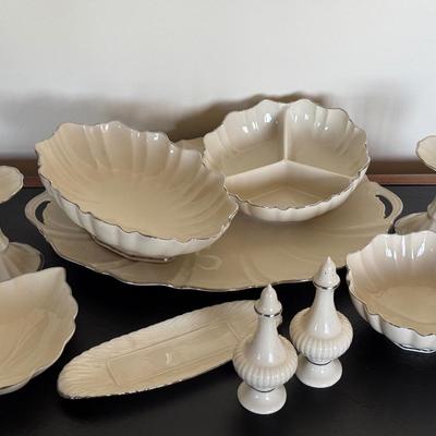 Lenox Solitaire Platinum Trim Collection Lot