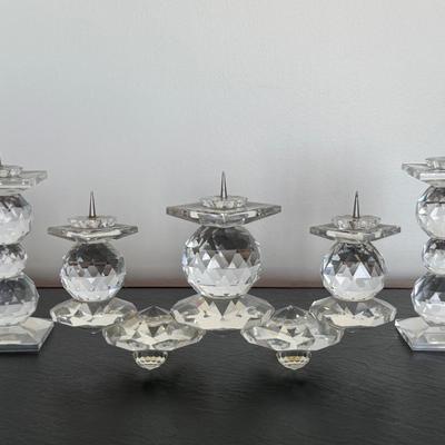 Vintage Swarovski Crystal Pin Candlesticks and Candelabra